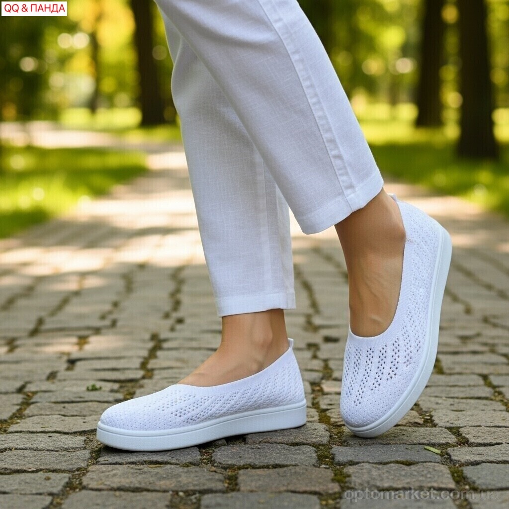 Купить Балетки жіночі B5862-1-1 QQ&Панда білий, фото 2