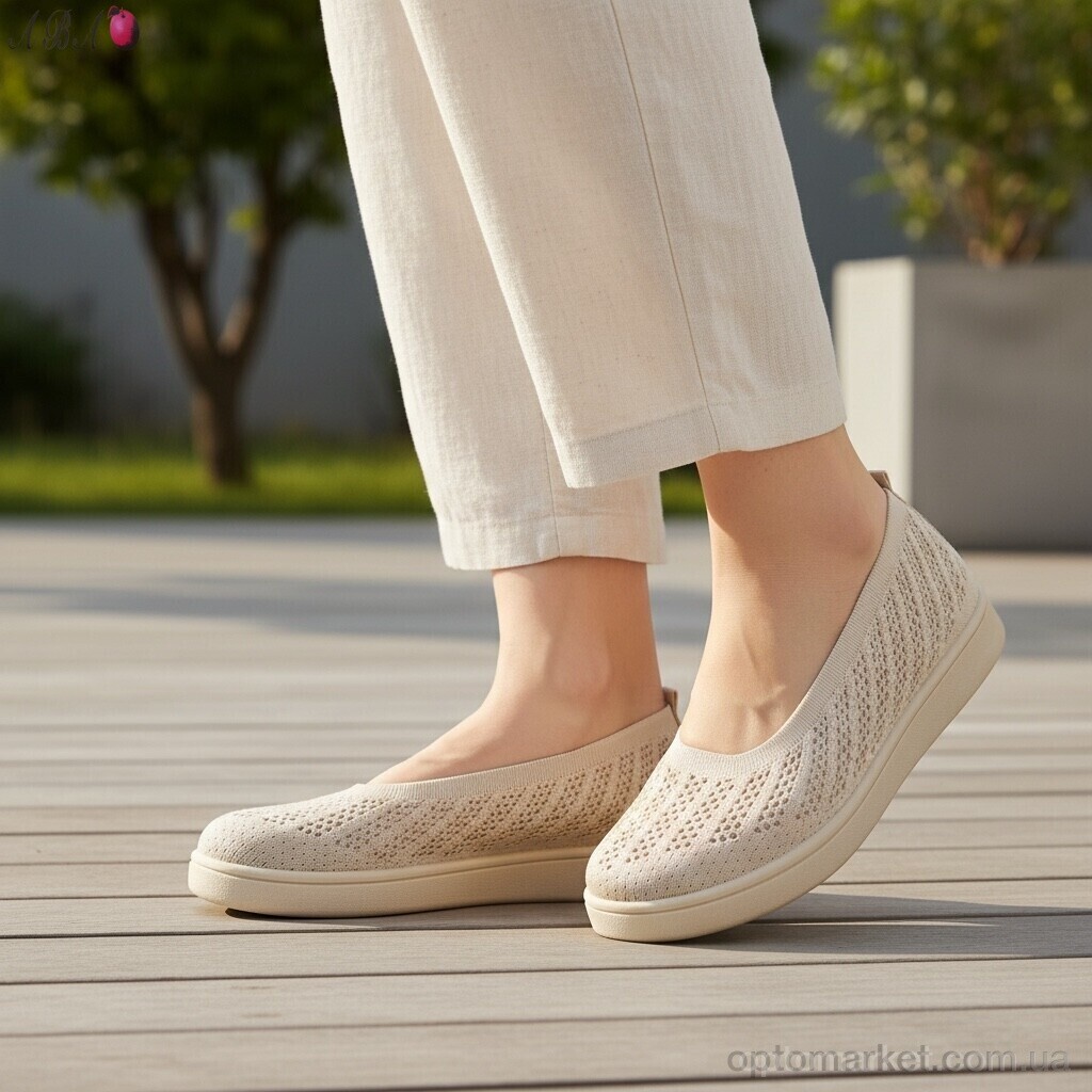 Купить Балетки жіночі B5862-1-2 Aba бежевий, фото 2