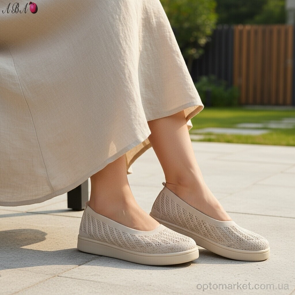 Купить Балетки жіночі B5862-1-2 Aba бежевий, фото 3