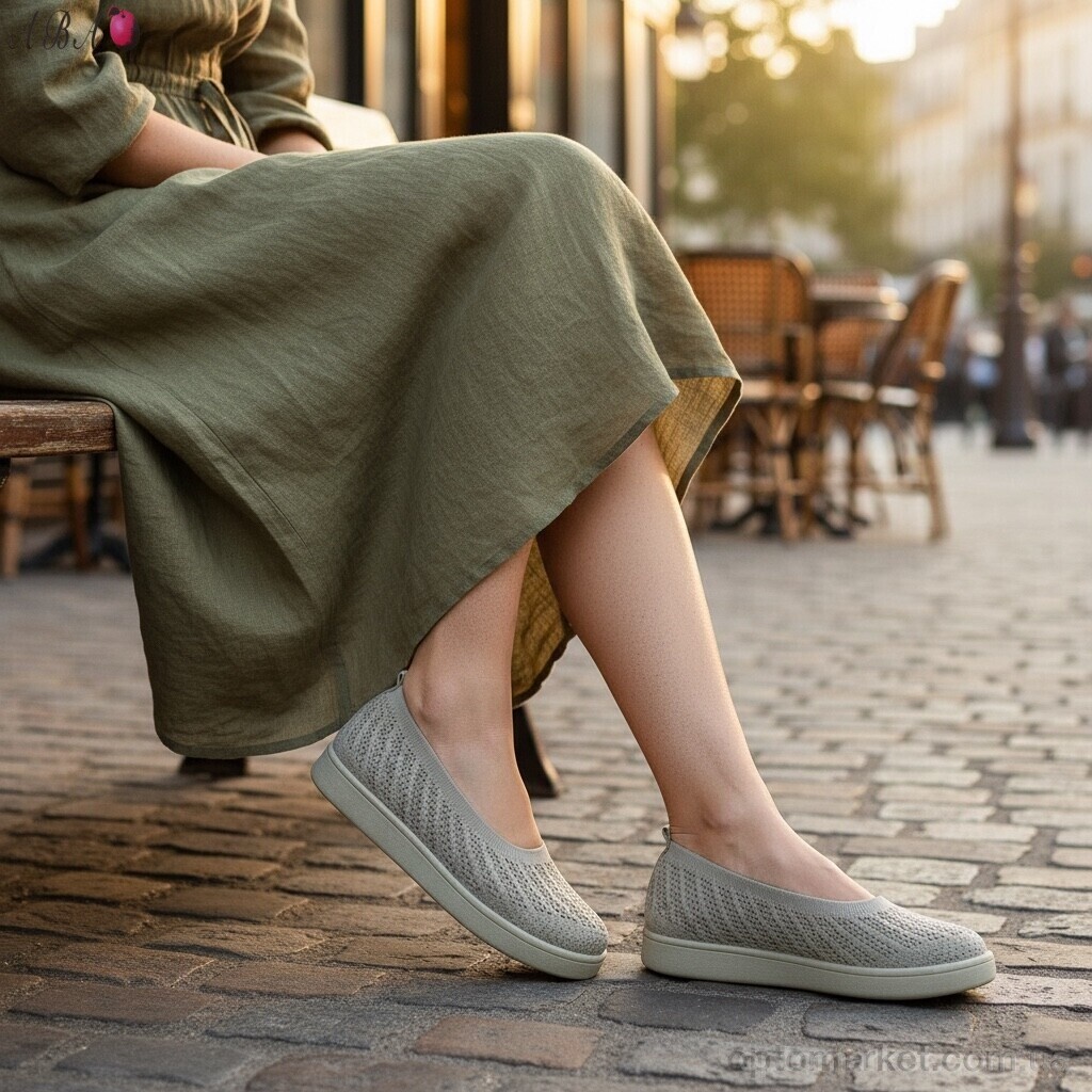 Купить Балетки жіночі B5862-1-3 Aba зелений, фото 2