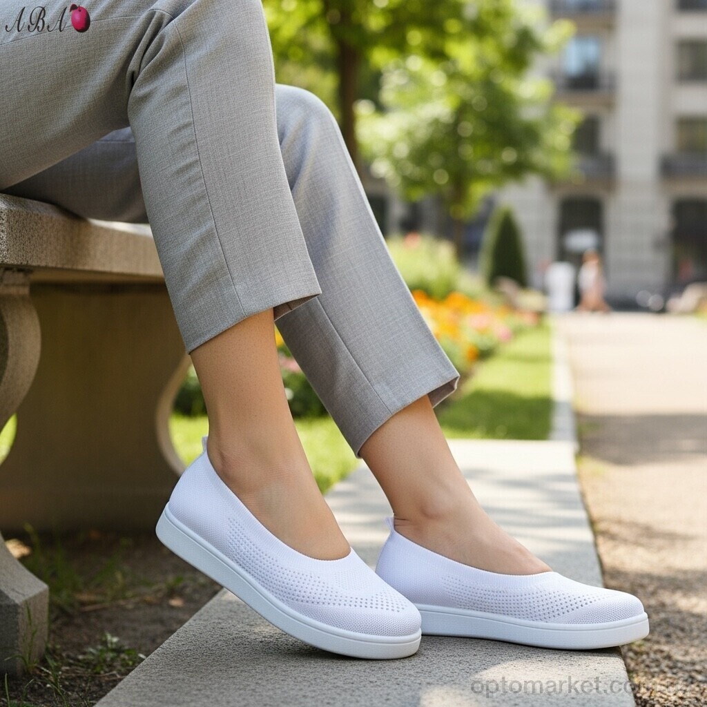 Купить Балетки жіночі B5863-1-1 Aba білий, фото 2