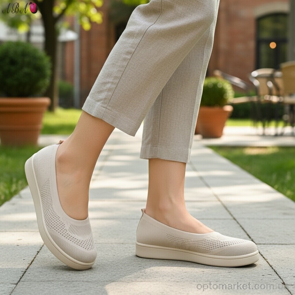 Купить Балетки жіночі B5863-1-2 Aba бежевий, фото 2