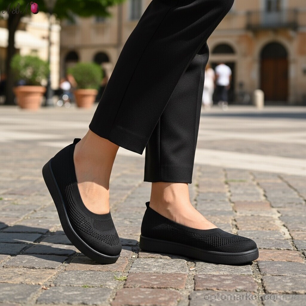 Купить Балетки жіночі B5863-1 Aba чорний, фото 2