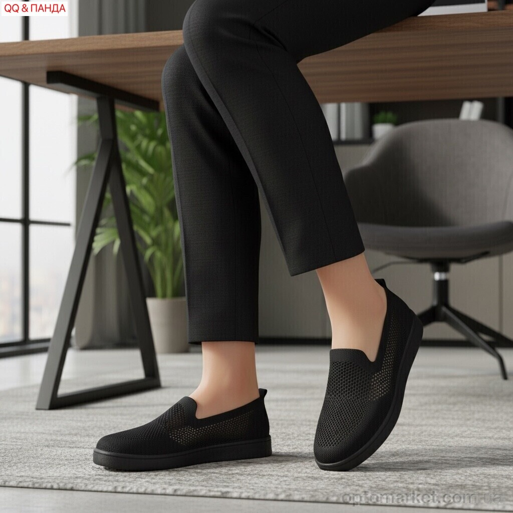 Купить Сліпони жіночі B5864-1 QQ&Панда чорний, фото 2