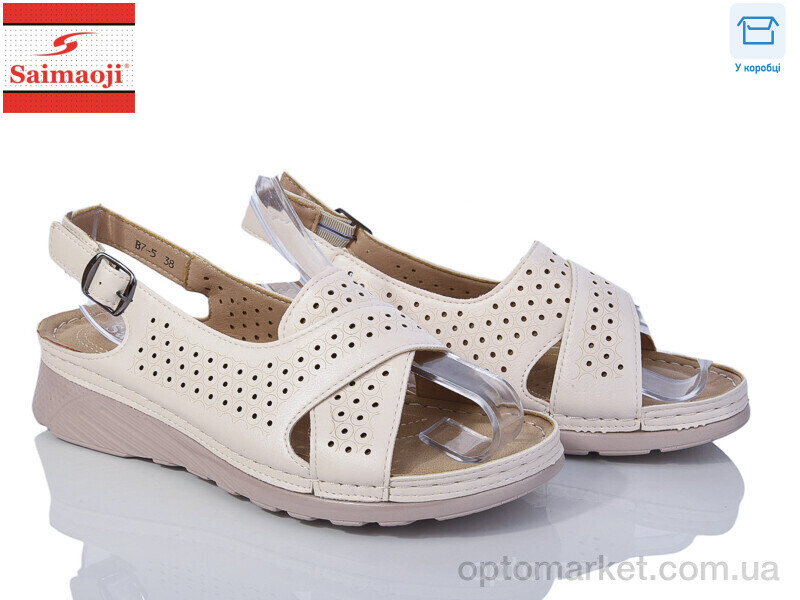Купить Босоніжки жіночі B7-5 Saimaoji бежевий, фото 1