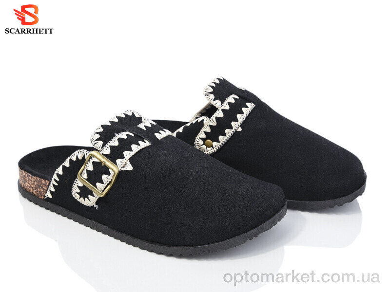 Купить Шльопанці жіночі B7605 Scarrhett чорний, фото 1