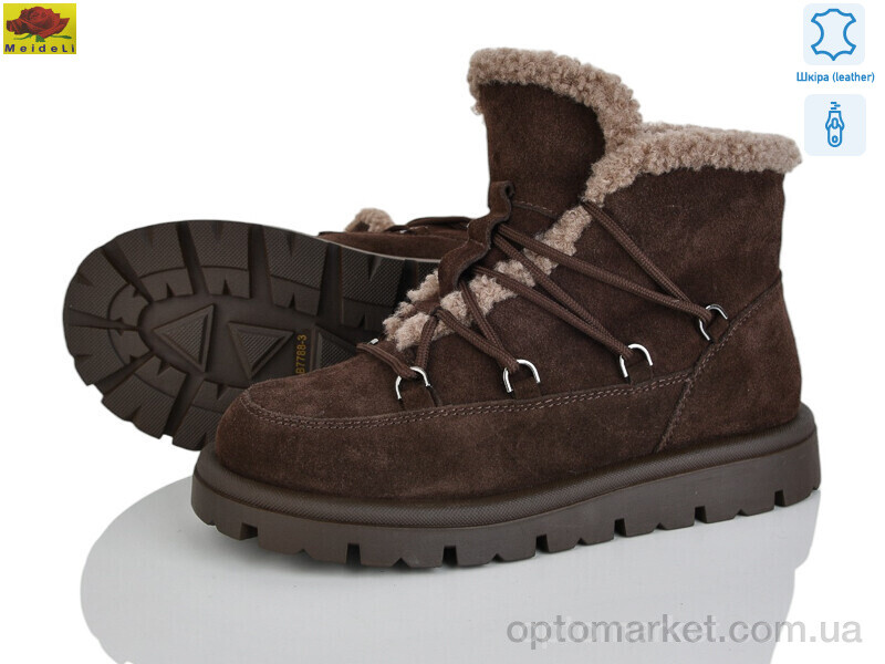 Купить Черевики жіночі B7788-3 chocolate Mei De Li коричневий, фото 1