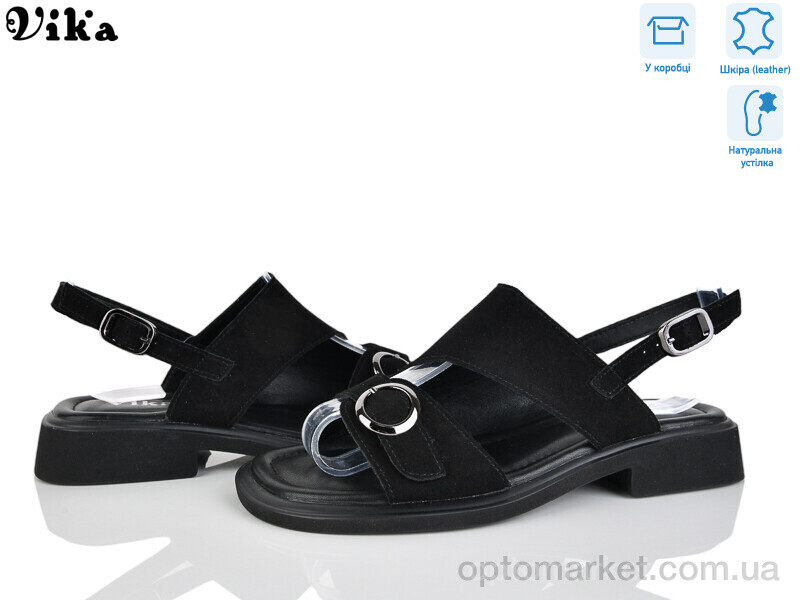 Купить Босоніжки жіночі B955-4 Vika чорний, фото 1