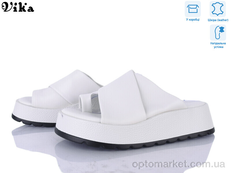 Купить Шльопанці жіночі B980-2 Vika білий, фото 1