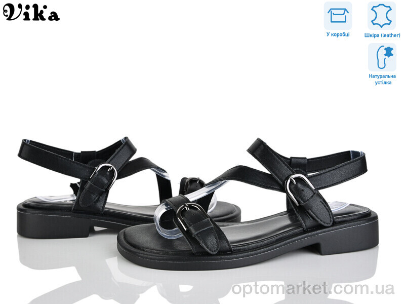 Купить Босоніжки жіночі B982-1 Vika чорний, фото 1