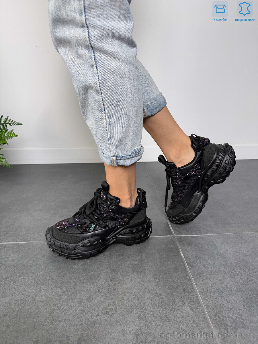 Купить Кросівки жіночі BA1001-1 black Camille чорний, фото 2