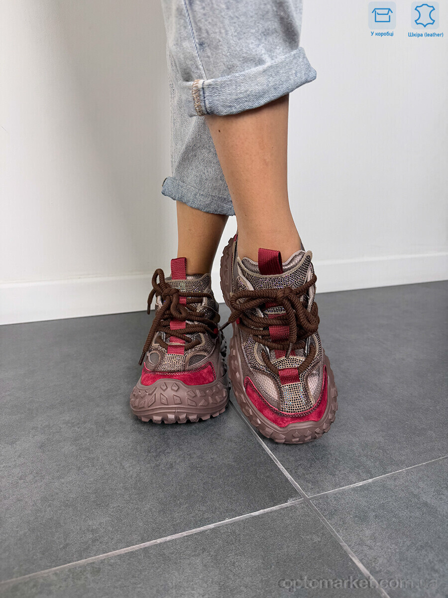 Купить Кросівки жіночі BA1001-1 wine Camille бордовий, фото 2