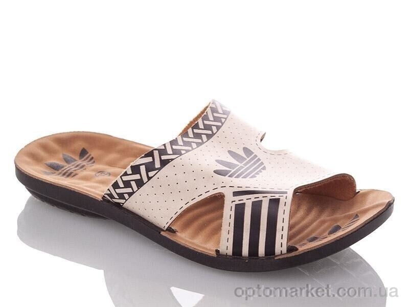 Купить Шльопанці дитячі BAdik-A-beige-black Demur бежевий, фото 1