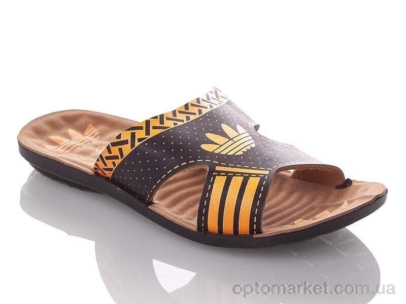 Купить Шльопанці дитячі BAdik-A-black-orange Demur чорний, фото 1