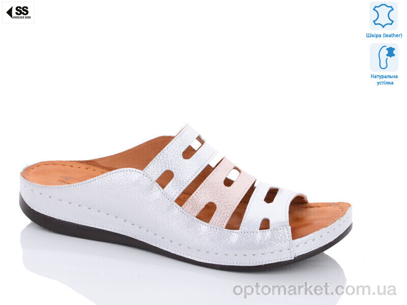 Купить Шльопанці жіночі БАТАЛ-316(42-44) Sherlock Soon срібний, фото 1