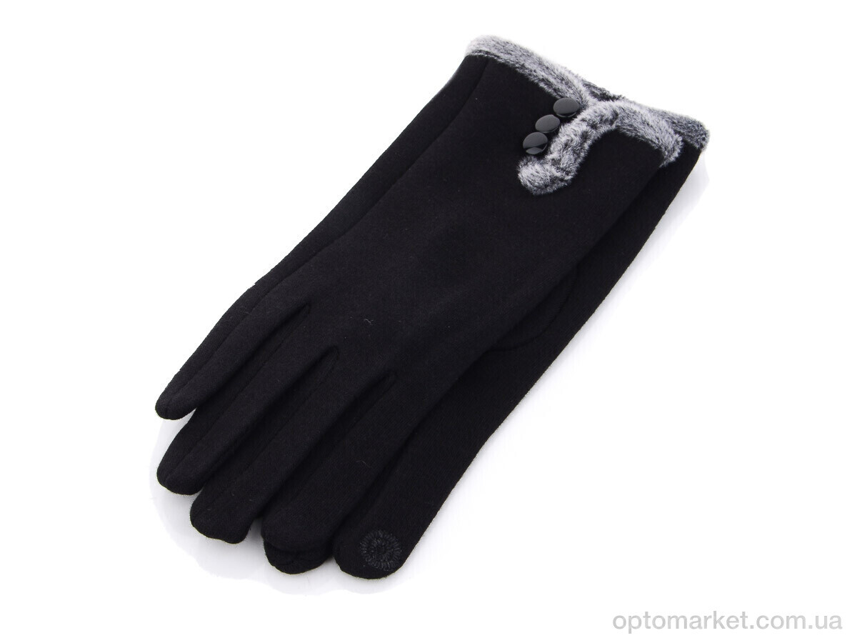 Купить Рукавички жіночі BDR01Ж трикотаж начіс Королева чорний, фото 1