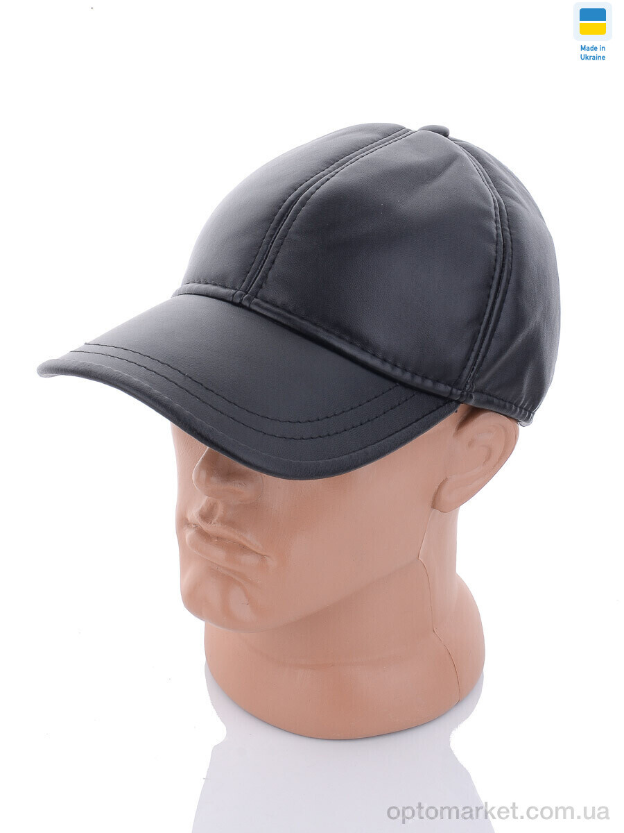Купить Кепка чоловічі Бейсболка кожзам з вухами на хутрі Lider чорний, фото 1