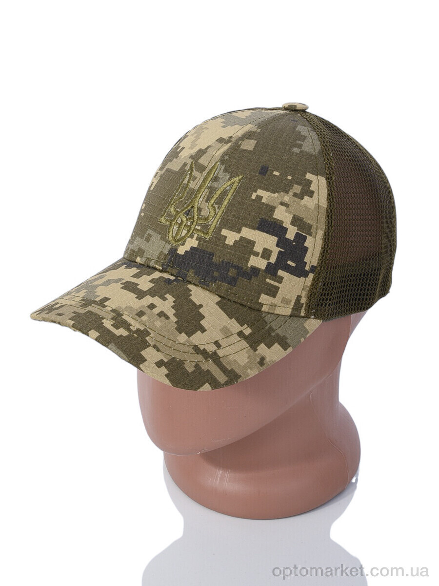 Купить Кепка чоловічі Бейсболка з сіткою 002-1 вишивка тризуб хакі STARK хакі, фото 1