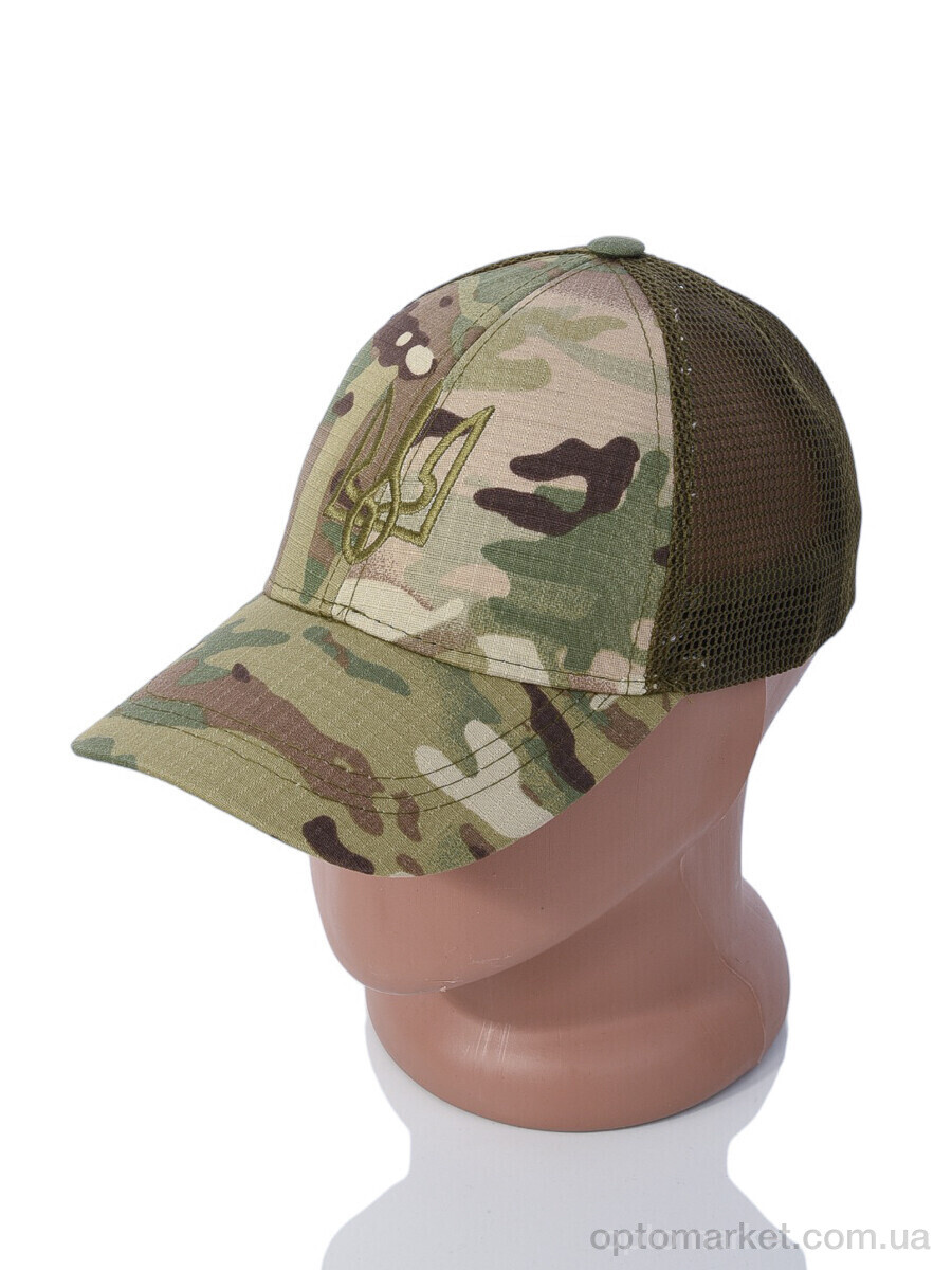 Купить Кепка чоловічі Бейсболка з сіткою 002-2 вишивка тризуб хакі STARK хакі, фото 1