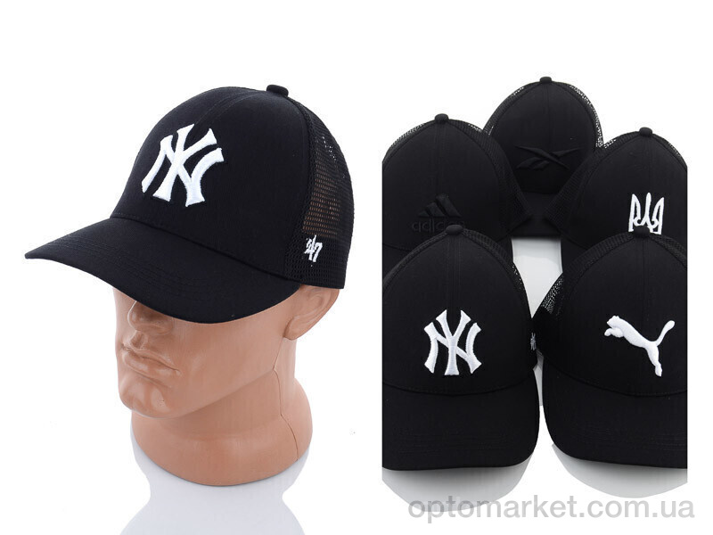 Купить Кепка чоловічі Бейсболка з сіткою та вишивкою 004 mix STARK чорний, фото 2