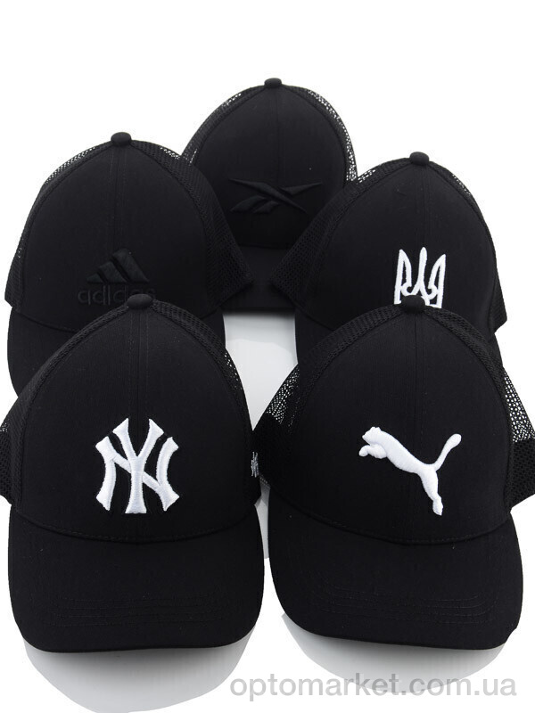 Купить Кепка чоловічі Бейсболка з сіткою та вишивкою 004 mix STARK чорний, фото 3