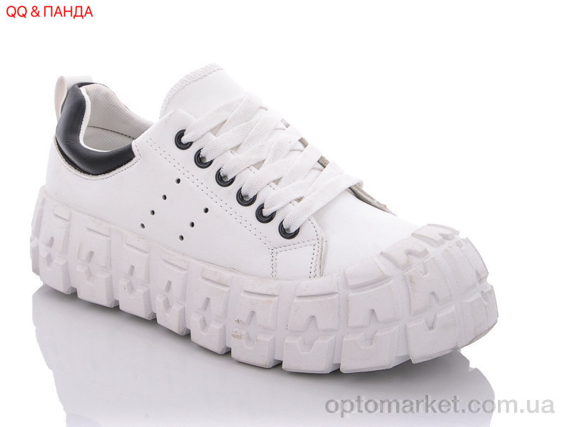 Купить Кроссовки женские BK18 white-black QQ shoes белый, фото 1