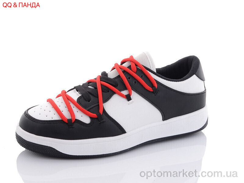 Купить Кросівки жіночі BK75 white-black QQ shoes чорний, фото 1