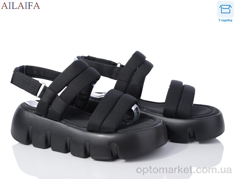 Купить Босоніжки жіночі BL12-1 Ailaifa чорний, фото 1