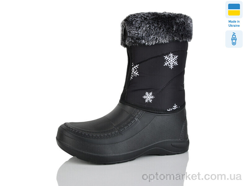 Купить Чоботи з піни жіночі BM6 сніжинка чорний Verta чорний, фото 1