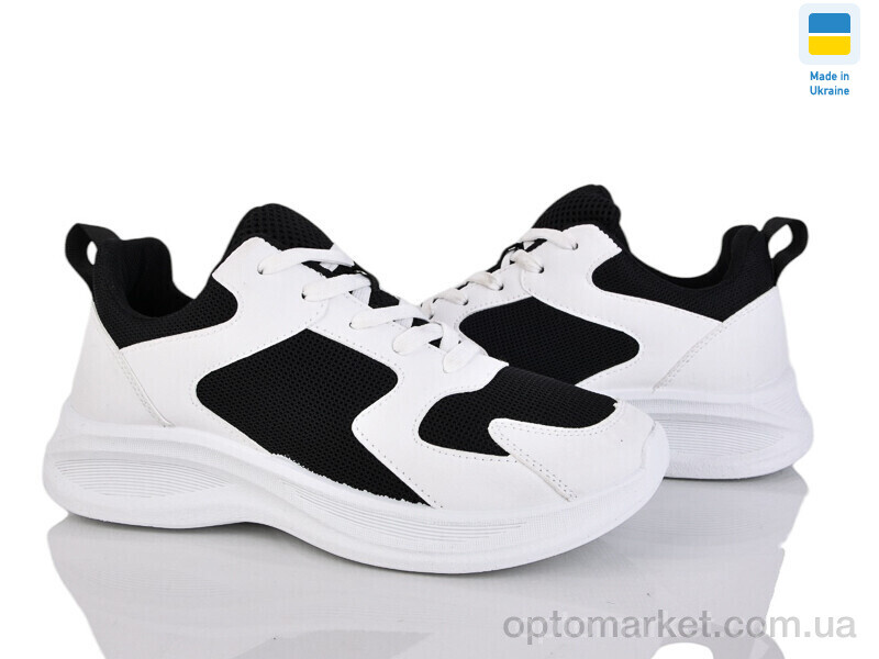 Купить Кросівки унісекс B&R236 чорний Bromen білий, фото 1