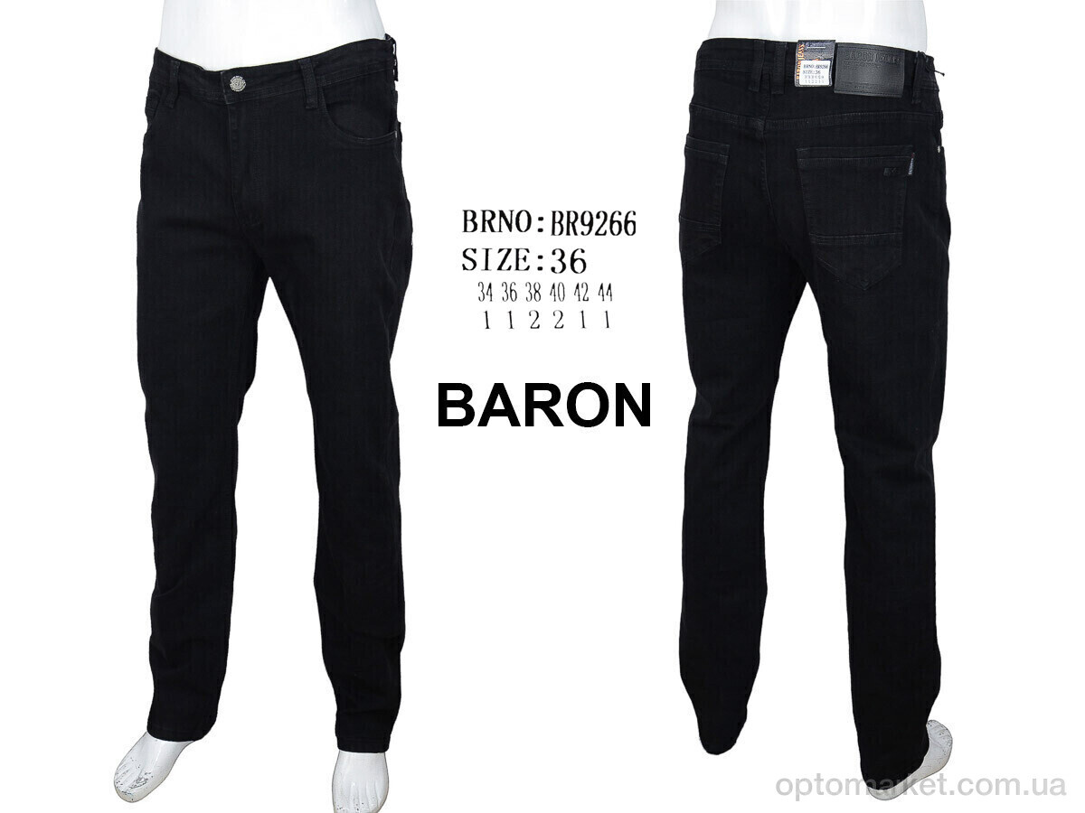 Купить Джинси чоловічі BR9266 Baron чорний, фото 4