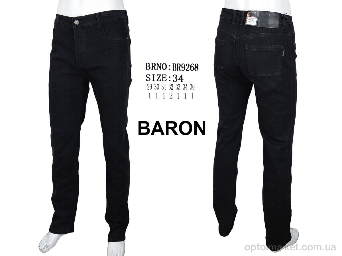 Купить Джинси чоловічі BR9268 Baron чорний, фото 4