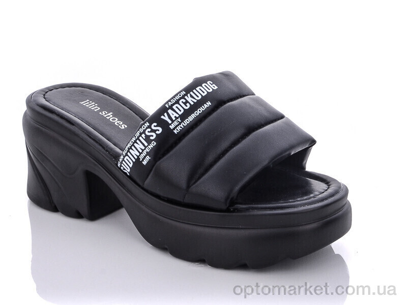 Купить Шльопанці жіночі BT4-1 Lilin shoes чорний, фото 1