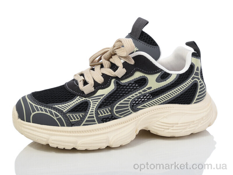 Купить Кросівки унісекс BY81-311 Смайлик чорний, фото 1