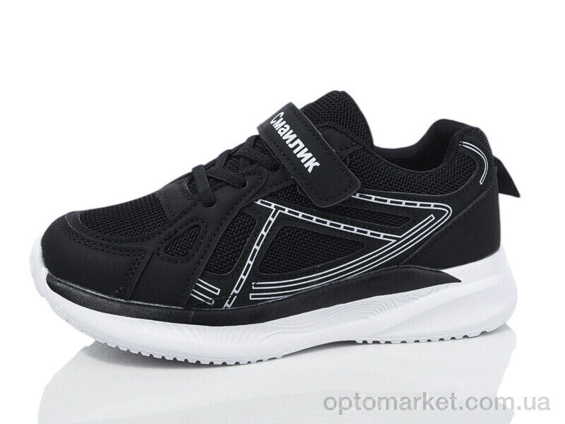 Купить Кросівки дитячі BY83-21 Смайлик чорний, фото 1