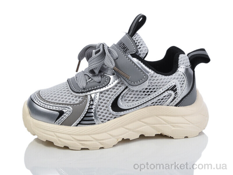 Купить Кросівки дитячі BY89-2 Смайлик сірий, фото 1