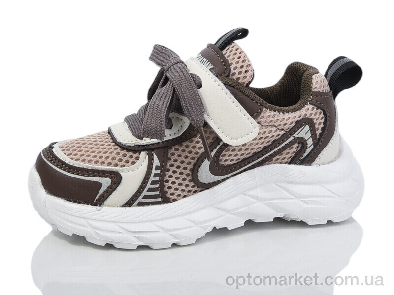 Купить Кросівки дитячі BY89-4 Смайлик коричневий, фото 1