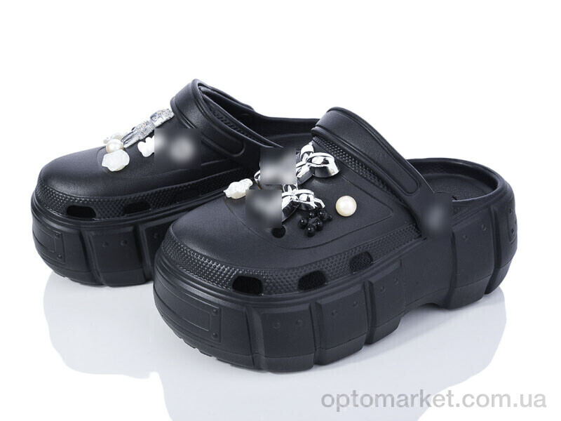 Купить Крокси жіночі C002-1 Comfort чорний, фото 1