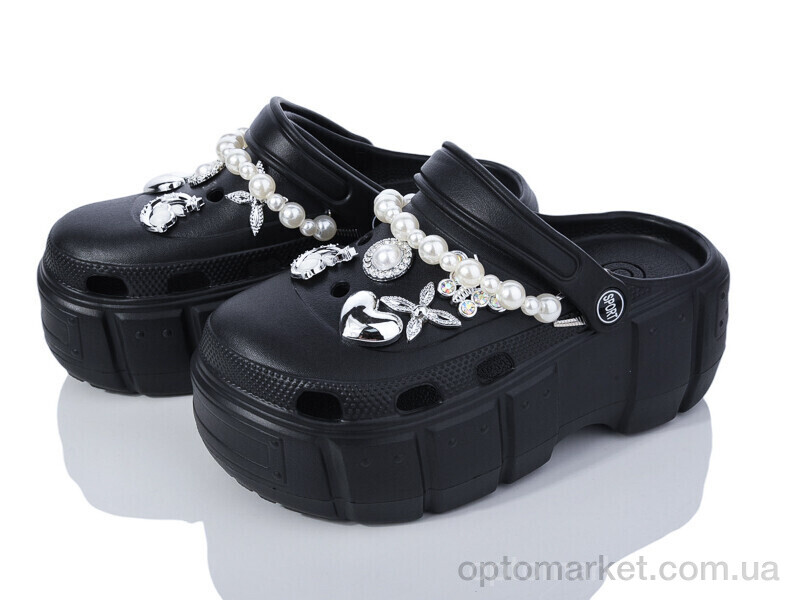 Купить Крокси жіночі C010-1 Comfort чорний, фото 1