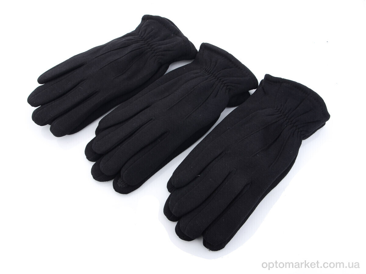 Купить Рукавички чоловічі C01М трикотаж махра RuBi чорний, фото 1