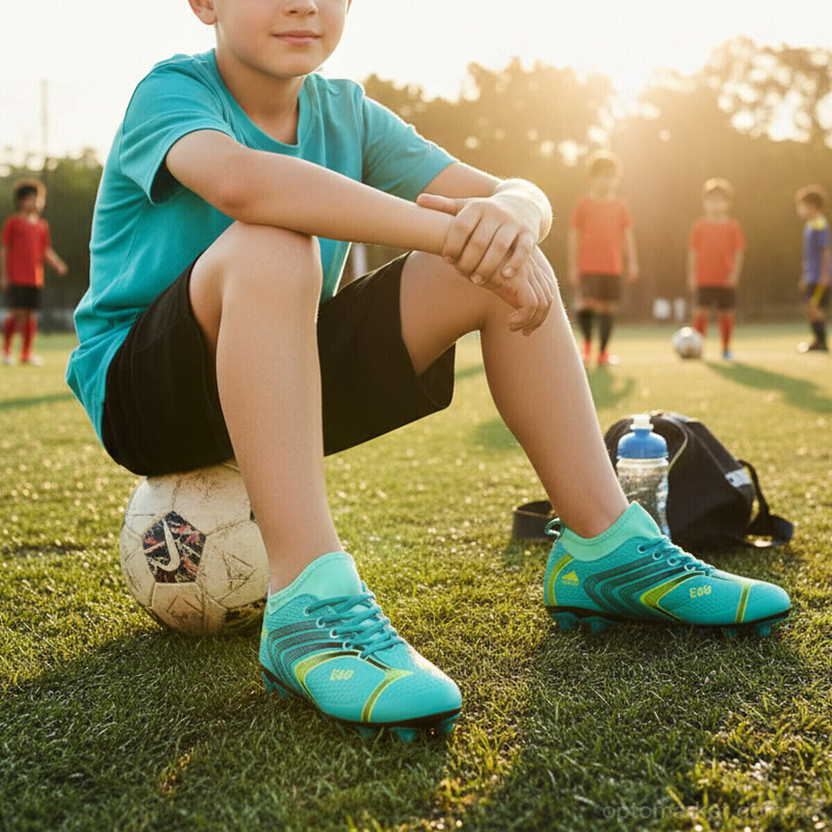 Купить Футбольне взуття дитячі C08-6 ASHIGULI зелений, фото 2