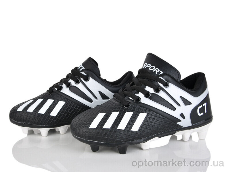 Купить Футбольне взуття дитячі C22-1 ASHIGULI чорний, фото 1