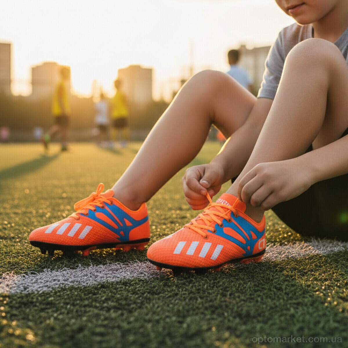 Купить Футбольне взуття дитячі C22-2 ASHIGULI помаранчевий, фото 2