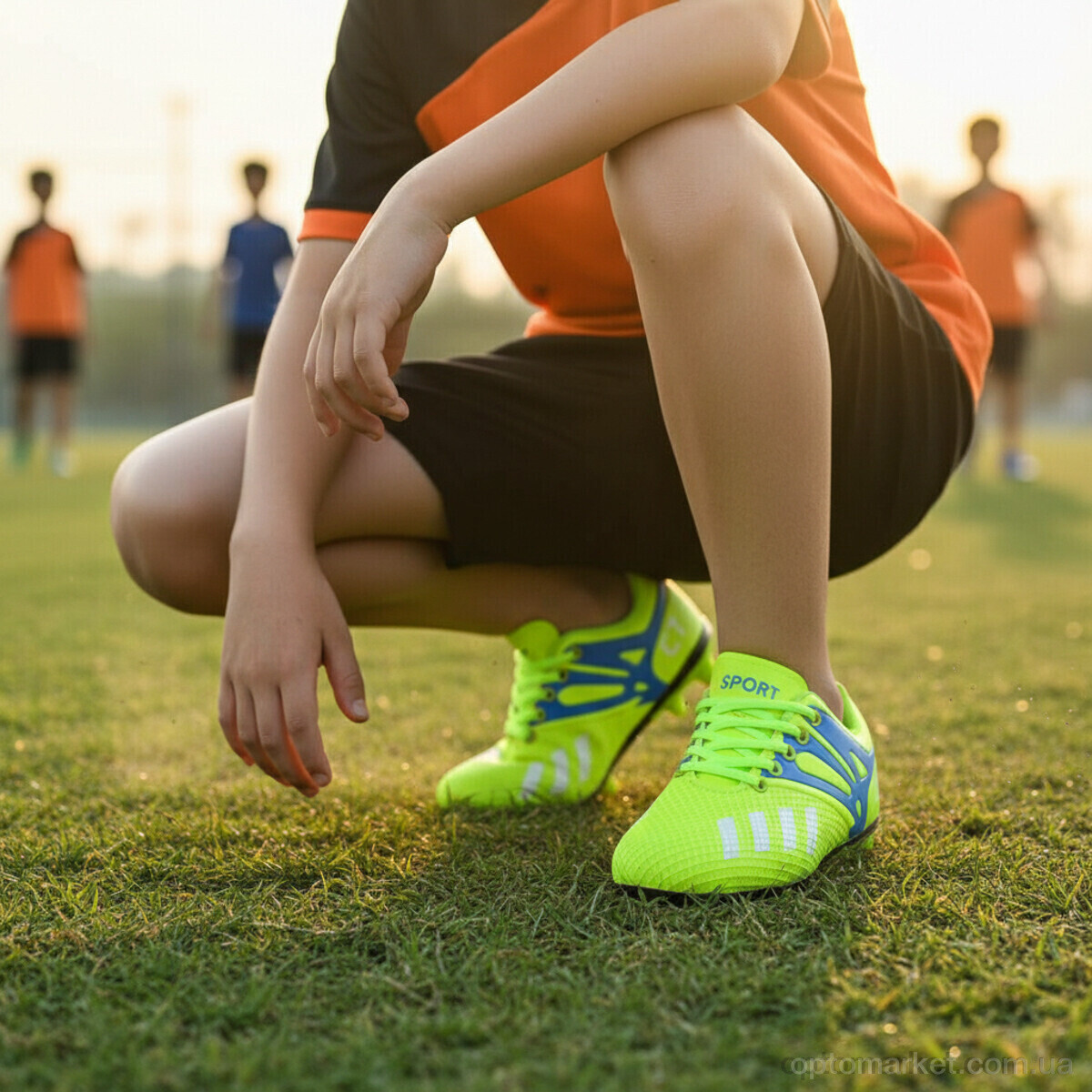 Купить Футбольне взуття дитячі C22-5 green ASHIGULI зелений, фото 2