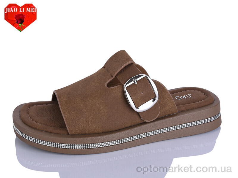Купить Шльопанці жіночі C23-3 Jiao Li Mei коричневий, фото 1