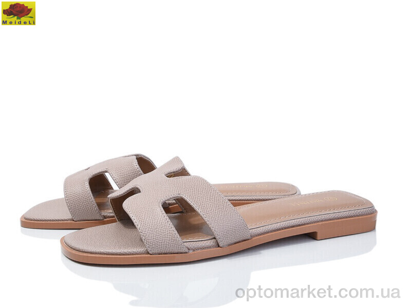 Купить Шльопанці жіночі C50-6 Mei De Li коричневий, фото 1
