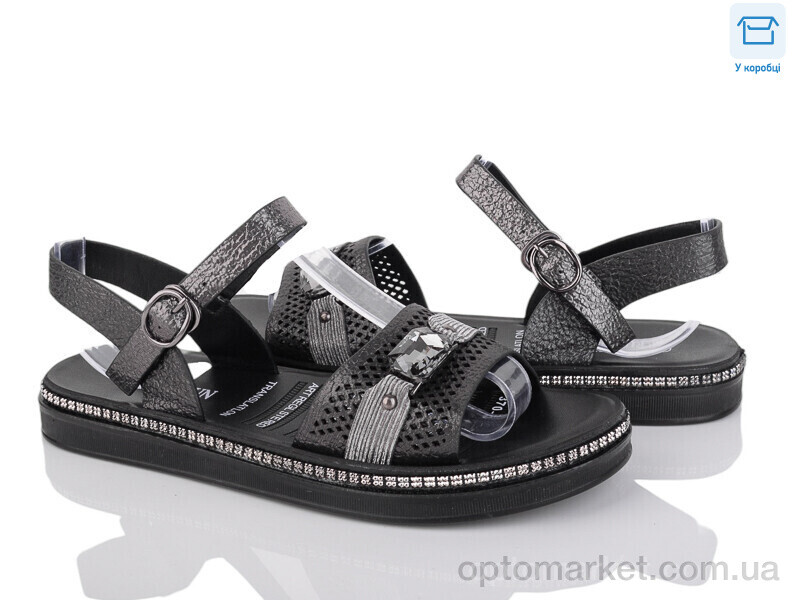 Купить Босоніжки жіночі C703-1 Fuguiyun чорний, фото 1