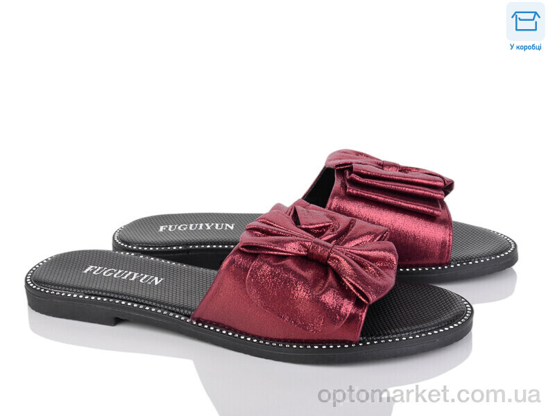 Купить Шльопанці жіночі C808-7 Fuguiyun бордовий, фото 1