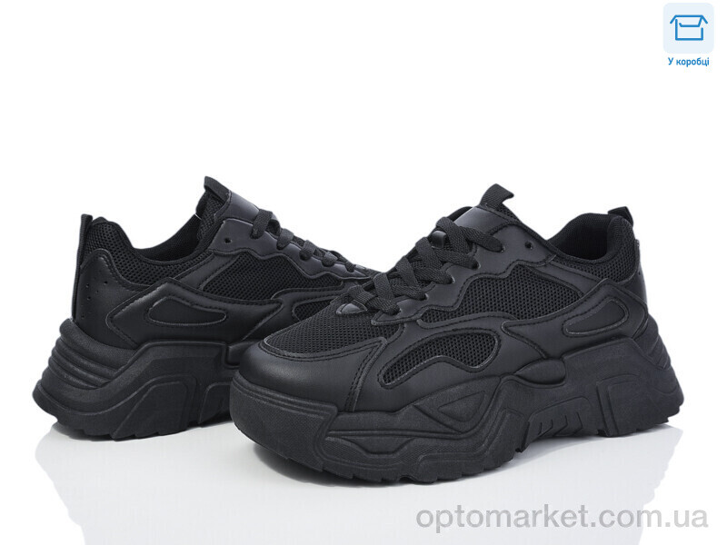 Купить Кросівки жіночі CB010-21A YZY чорний, фото 1