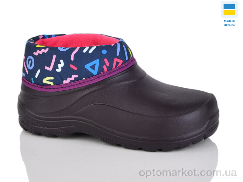 Купить Галоші дитячі CC084 фіолетовий Gipanis коричневий, фото 1